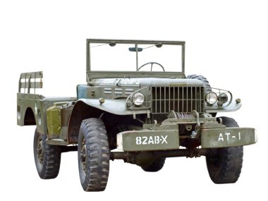 Araba dodge wc61 bizi army.isolated beyaz zemin üzerine