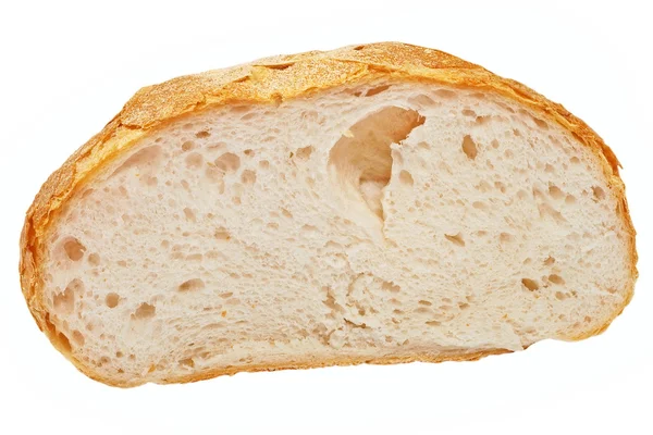 Half of appetizing bread.Isolated. — Stock Photo, Image