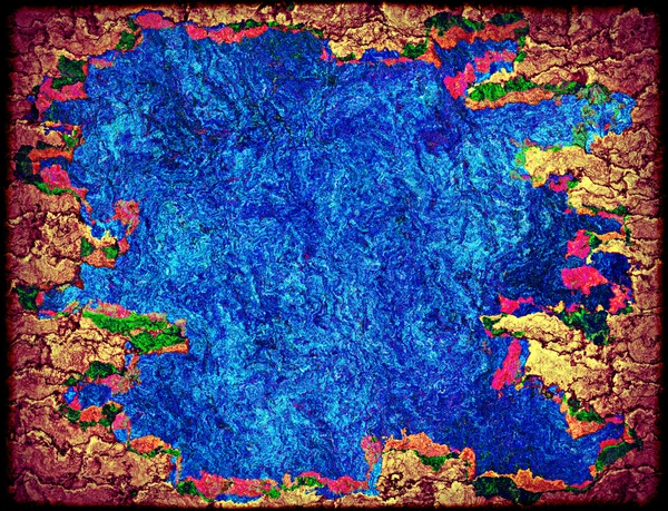 Грандиозный футуристический абстрактный фон с голубым пространством и кирпичом — стоковое фото