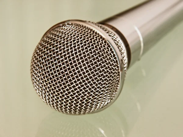 Metallic microphone. — Stock Photo, Image