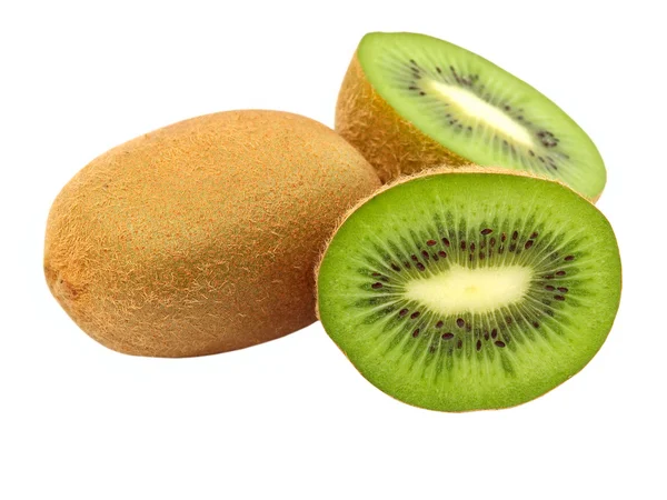 Kiwi hijau segar diambil dekat. Terisolasi . — Stok Foto