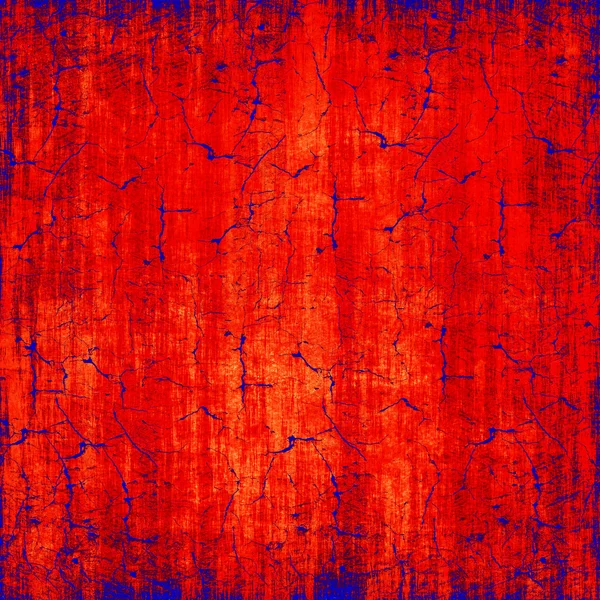 Grungy rode en blauwe bekrast textuur als abstracte achtergrond. — Stockfoto