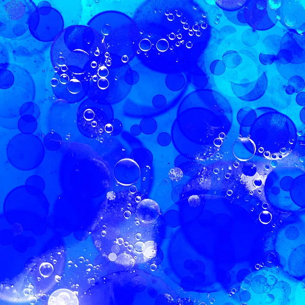 Blå bubblan bokeh abstrakt bakgrund. — Stockfoto