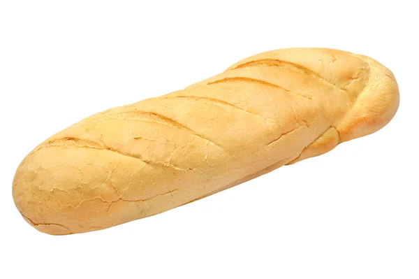 Апетитний довгий хліб. Ізольований . — стокове фото