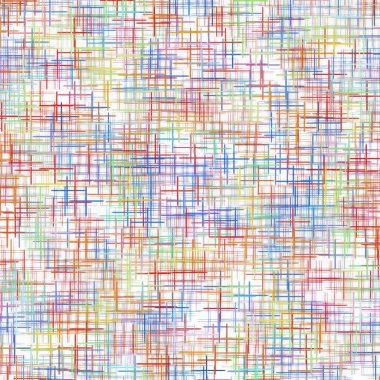 Beyaz arka plan olarak çok renkli kareli desen.