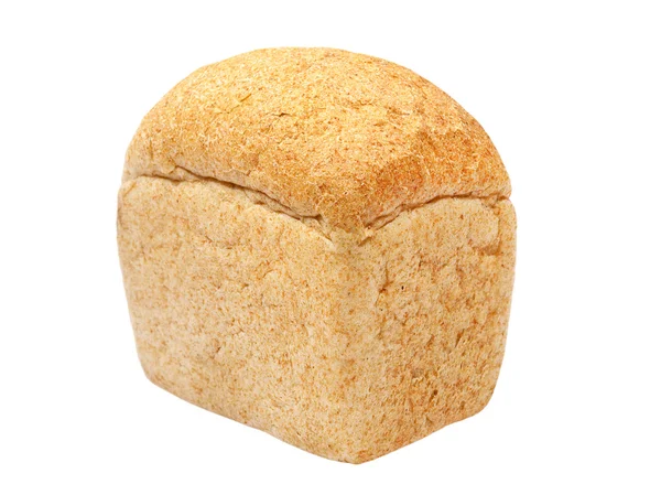 Rogge en tarwe meel brood baksteen shape.isolated. — Stockfoto