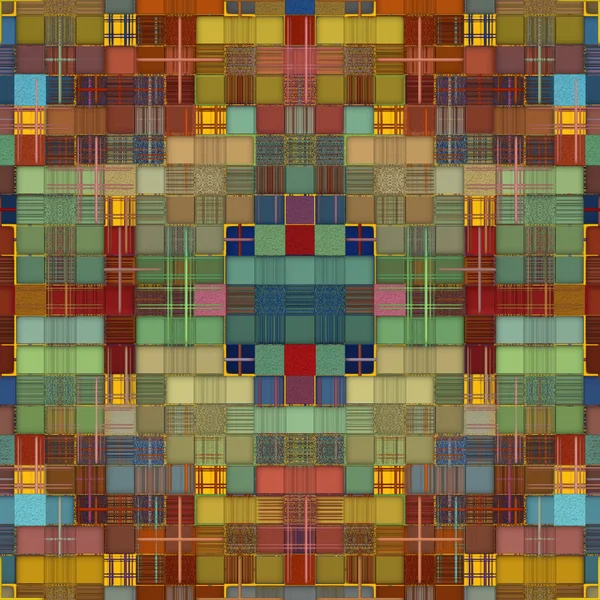 Modello di forma quadrata caleidoscopio multicolore.Backgrou astratto — Foto Stock