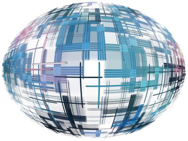 Azure arka dünya şekli üzerinde beyaz backg kareli desenli