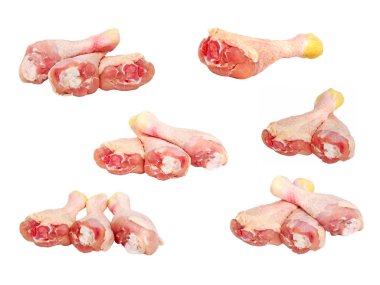 legs.isolated çiğ tavuk kümesi.