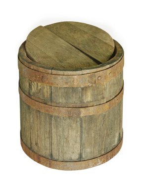 eski ahşap barrel.isolated.