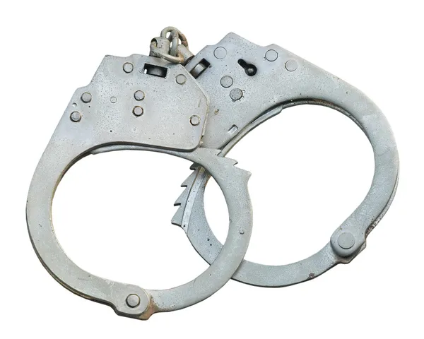 Handcuffs isolated. — Stock Photo, Image