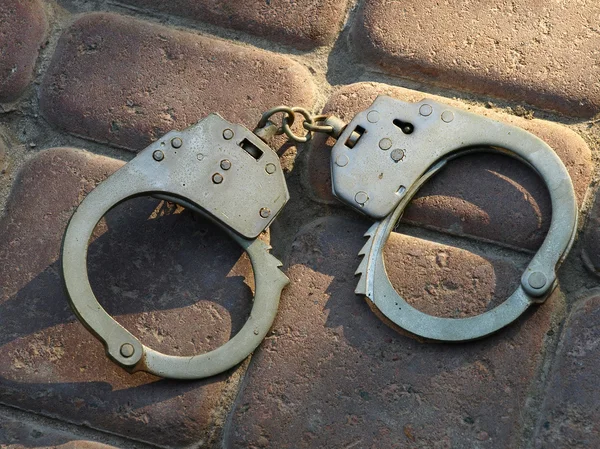 Handcuffs taken closeup. — Stock Photo, Image