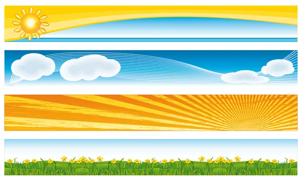 Colorful seasonal banners. Vector collection. — Stock Vector