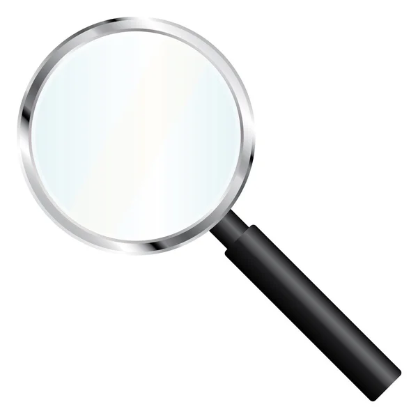 Magnifier tool with transparent glass — Stock Vector