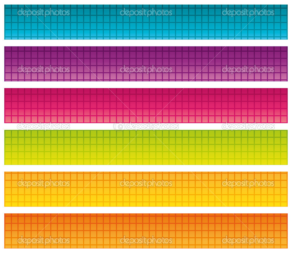 Colorful grid banners. Vector set.