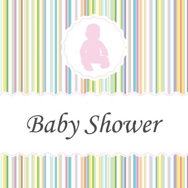 Bebek Hediyeleri Partisi Davetiyesi. Kız versiyonu.