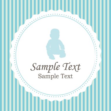 Doğum Duyurular. Çocuk sürüm vektör kartı.