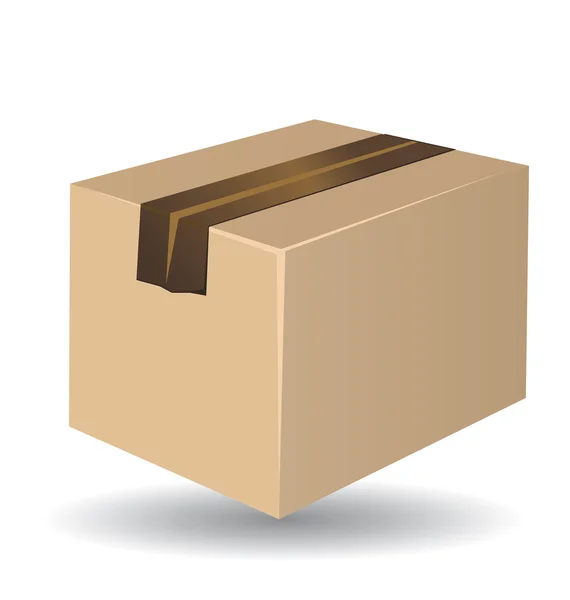 Shipping box vector isolated — Stock Vector