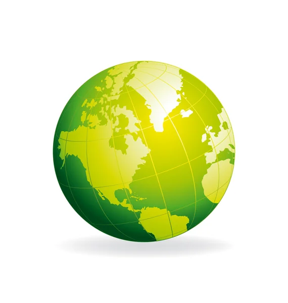 Green bio globe vector illustration — Stock Vector