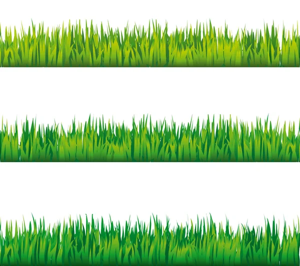 Patrones de vectores de hierba sin costura — Vector de stock