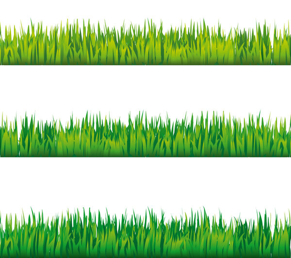 Seamless grass vector patterns