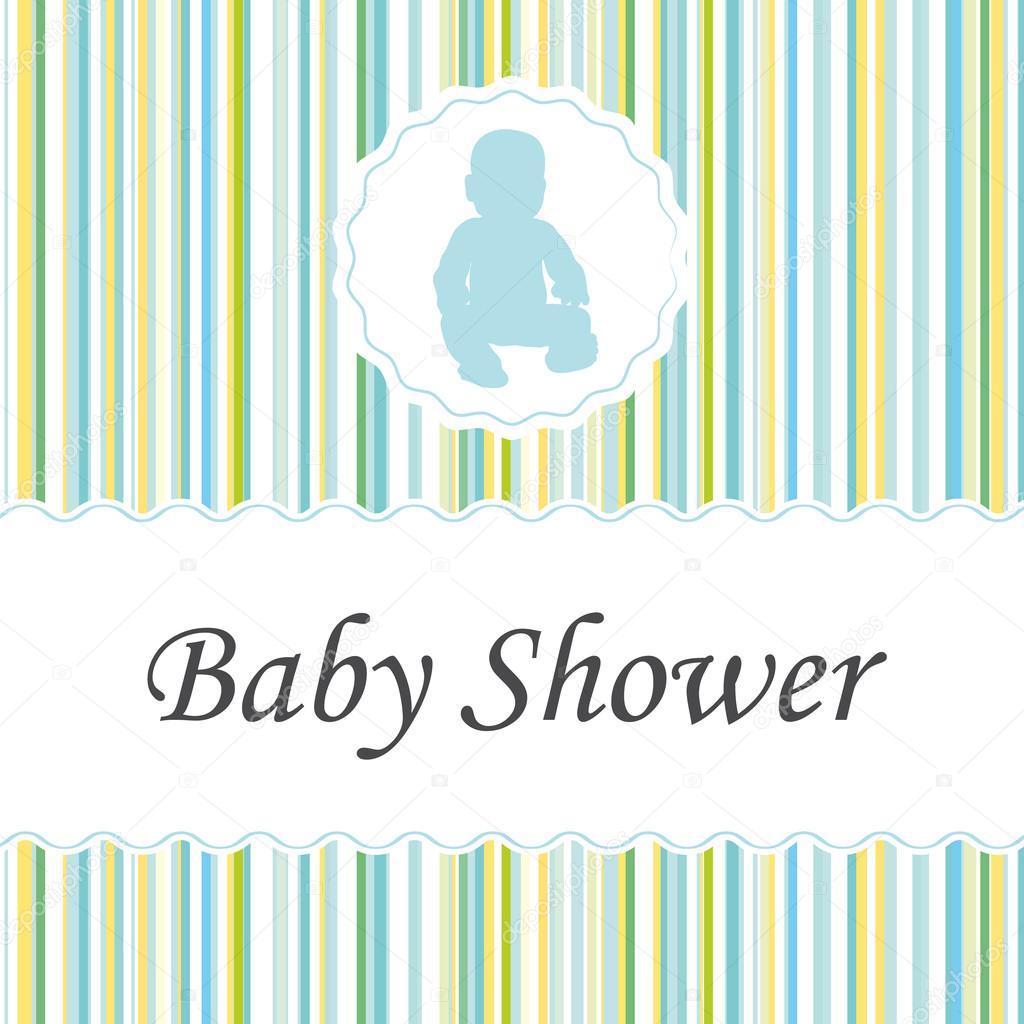 Baby shower invitation. Boy version.