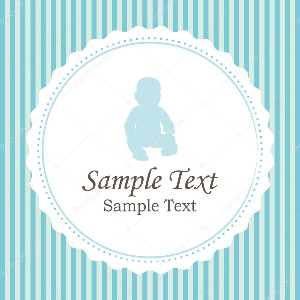 Birth announcements. Boy version vector card. — Stock Vector