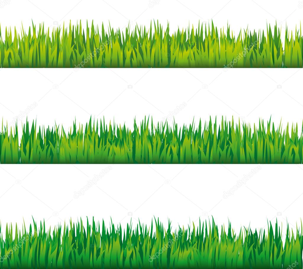 Seamless grass vector patterns