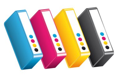 CMYK cmjn mürekkep damga ve kaşeler simgesi.