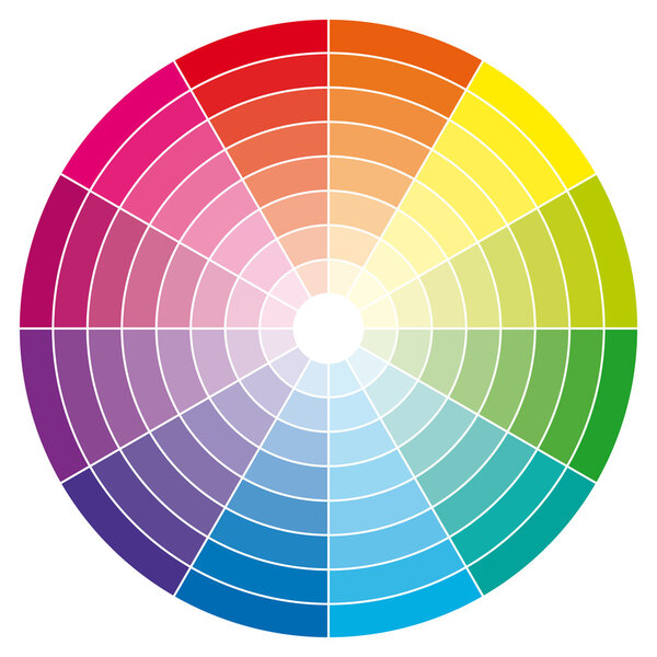Color wheel with shade of colors. Vector illustration.