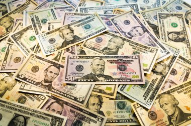 dolar yığını.