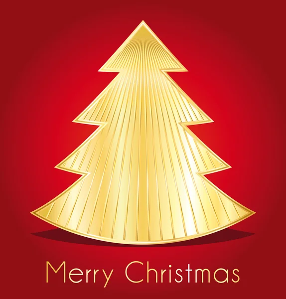 Merry Christmas. Gold and red design greeting card. — Stock Vector