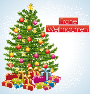Frohe weihnachten. tebrik kartı.
