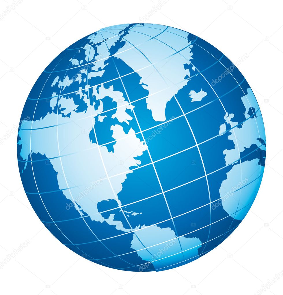 World globe icon. American view. Stock Vector Image by ©Albachiaraa #34475483