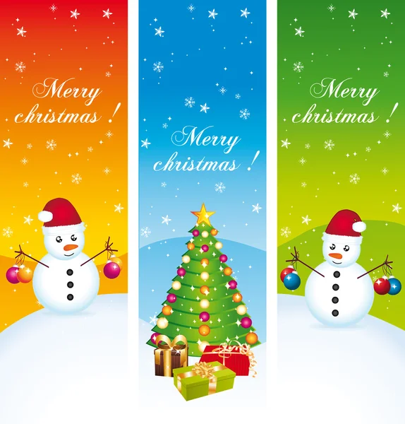 Wesołych Świąt Bożego Narodzenia. pozdrowienie pionowe banery. wektor zestaw ii. — Wektor stockowy