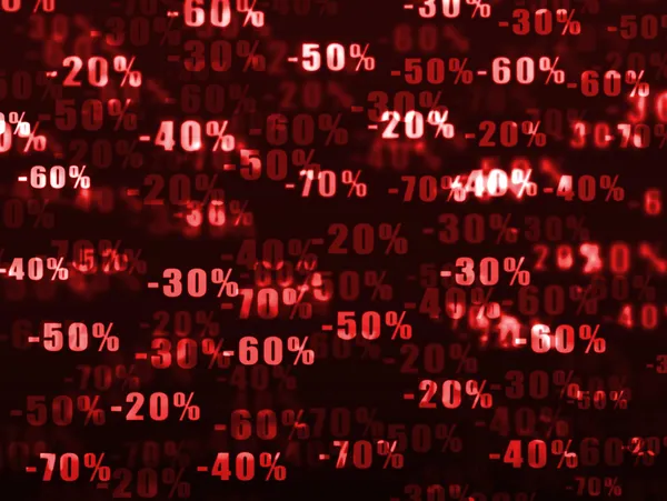 Rote Verkaufsabschläge Tapete. — Stockfoto