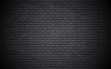 Black grunge brick wall background.