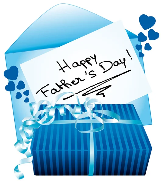 Feliz día del padre. Tarjeta de regalo y felicitación . — Vector de stock