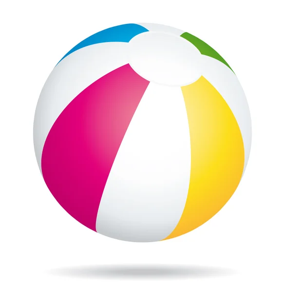 Beachball. Sommerferienvektorsymbol. — Stockvektor