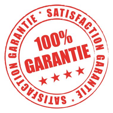 Tampon rouge satisfaction qualité garantie.