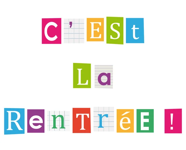 C'est la rentrée ! Lettres magazine. — Stock vektor