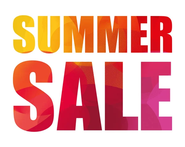Summer Sale Vector Illustration Sunset Warm Colors — Stock Vector