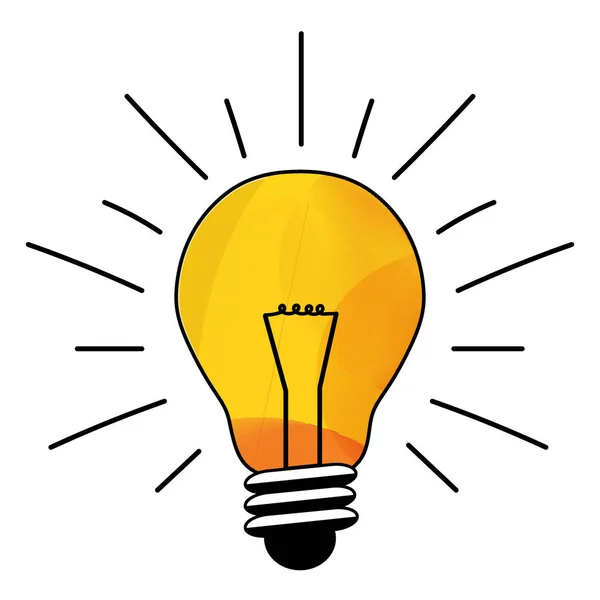 Colorful Lightbulb Vector Icon Creative Idea Solution Concept Illustration — Διανυσματικό Αρχείο