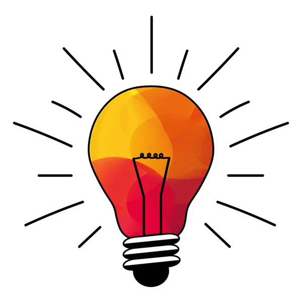 Multicolored Lightbulb Vector Icon Creative Idea Solution Concept Illustration — Stok Vektör