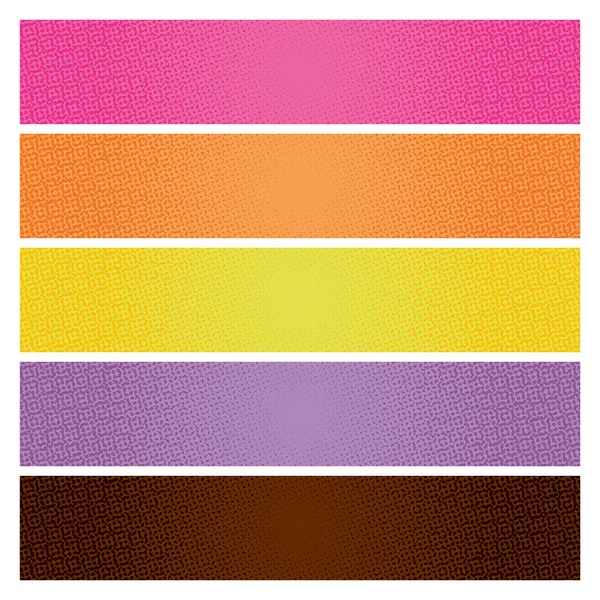 Halftone Dots Banners Colorful Vector Set — Stock Vector