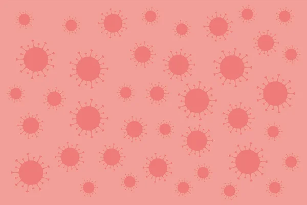 Viruszellen Mikroskopischer Blick Rote Vektortapete — Stockvektor