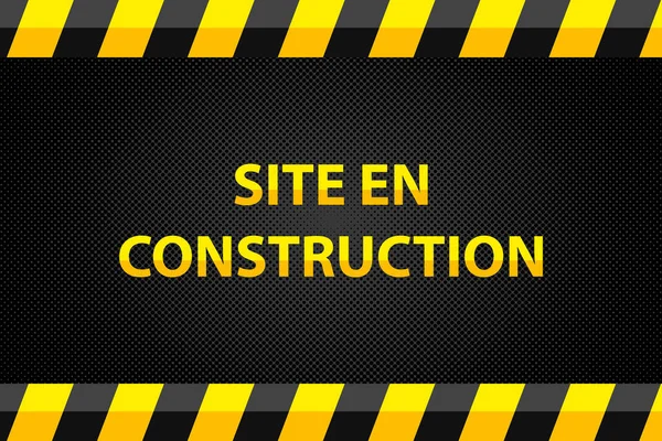 Construção Site Vetor Wallpaper Texto Francês —  Vetores de Stock