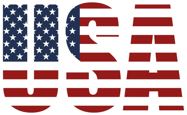 Amerikaans Vlaggenwoord Vectorillustratie — Stockvector