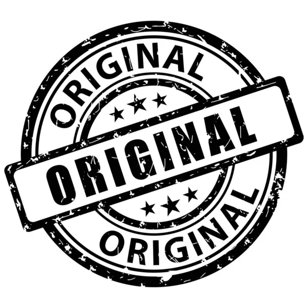 Sello Original Negro Icono Del Vector — Vector de stock