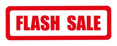 Anlık satış. Kırmızı vektör kauçuk damgası.